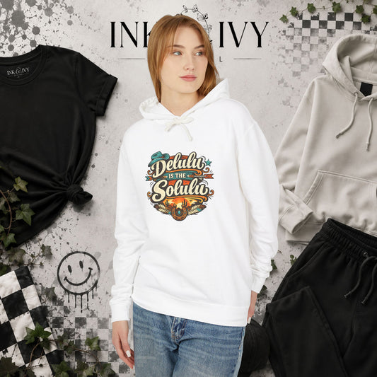 Retro 'Delulu Is the Solulu' Hoodie Printify