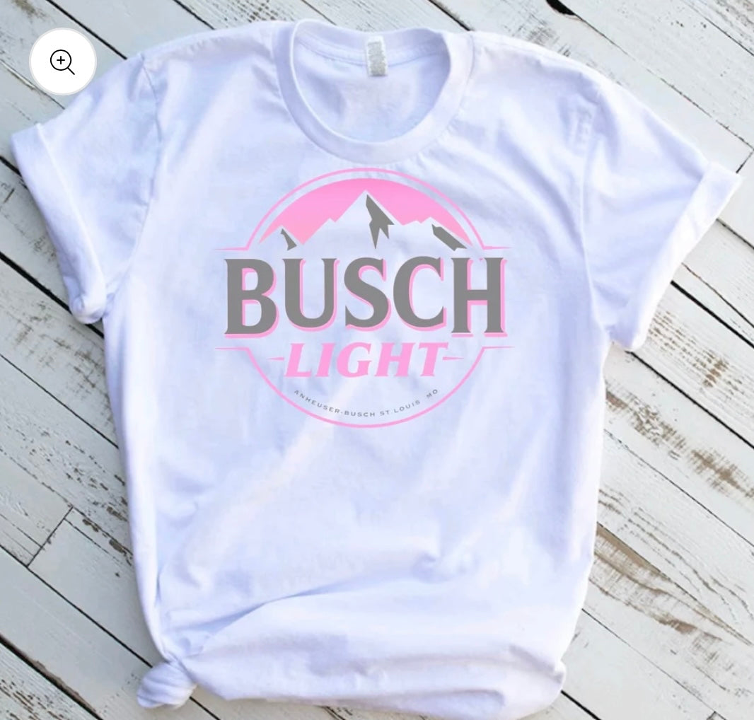 Pink Busch Graphic Tee Wild Cactus Boutique