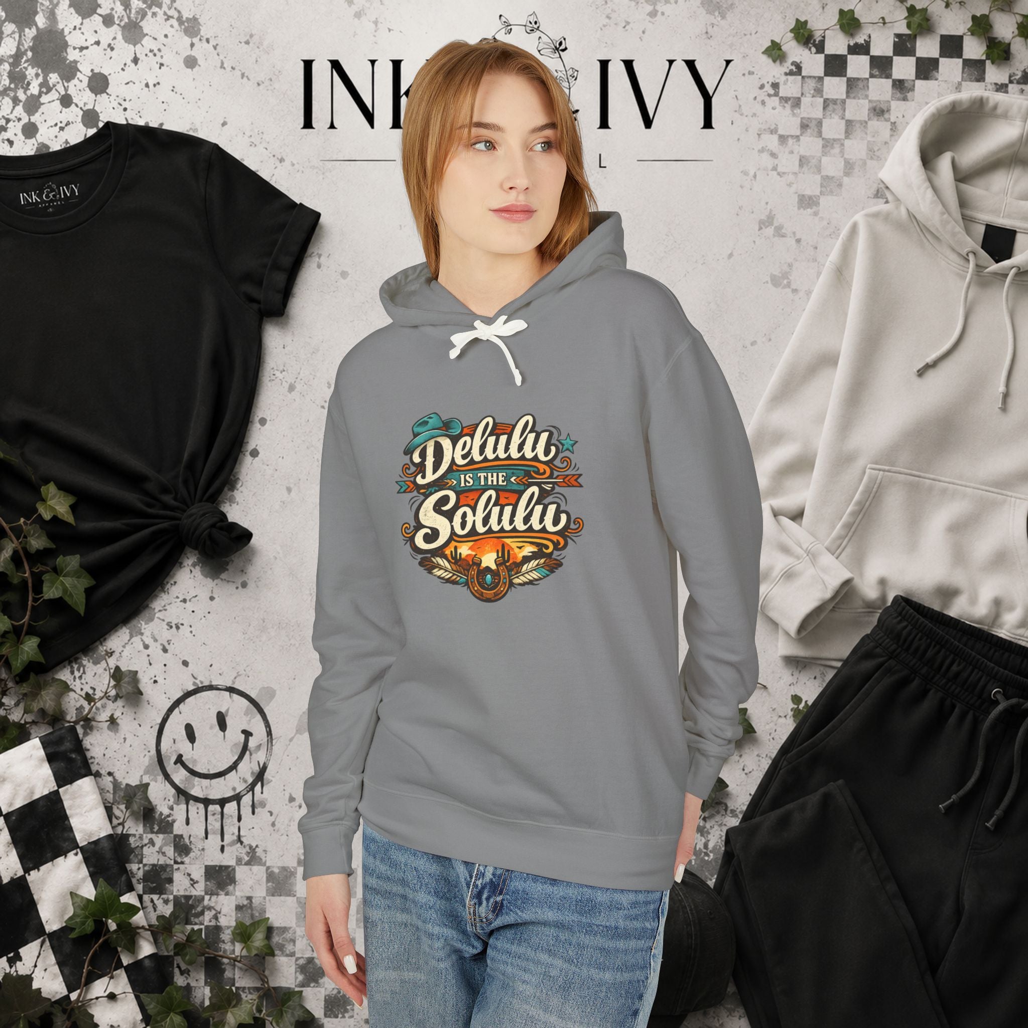 Retro 'Delulu Is the Solulu' Hoodie Printify