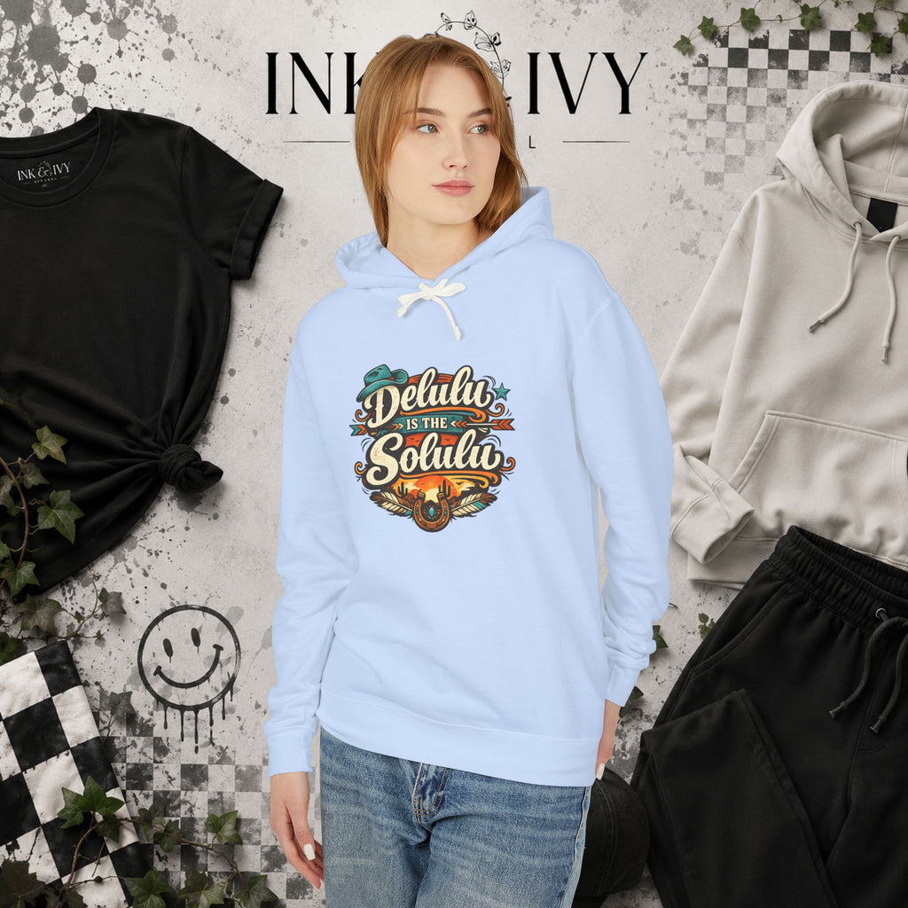 Retro 'Delulu Is the Solulu' Hoodie Printify