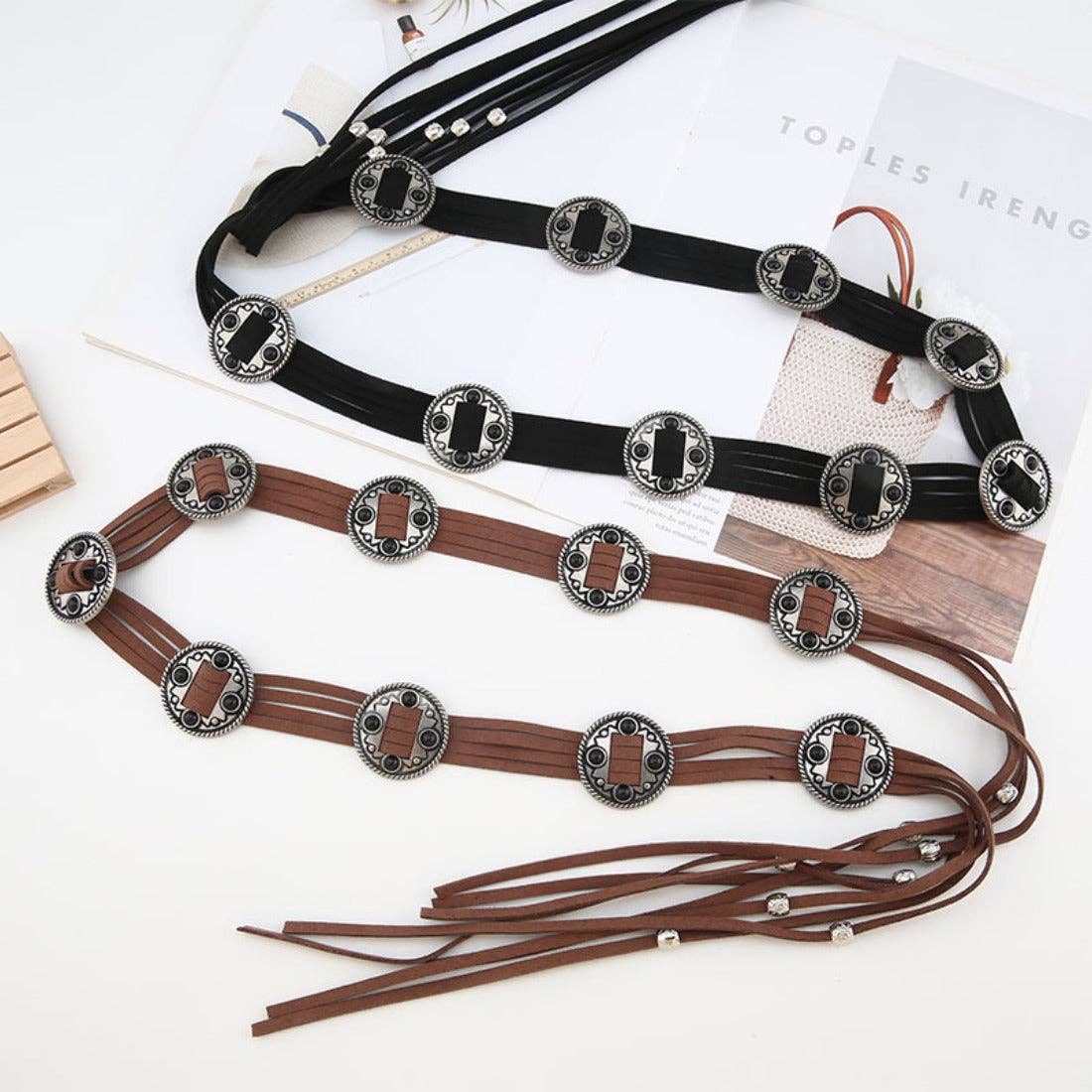 Vintage Bohemian Inlaid Waist Chain Wild Cactus Boutique