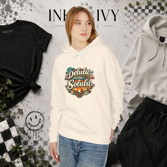Retro 'Delulu Is the Solulu' Hoodie Printify