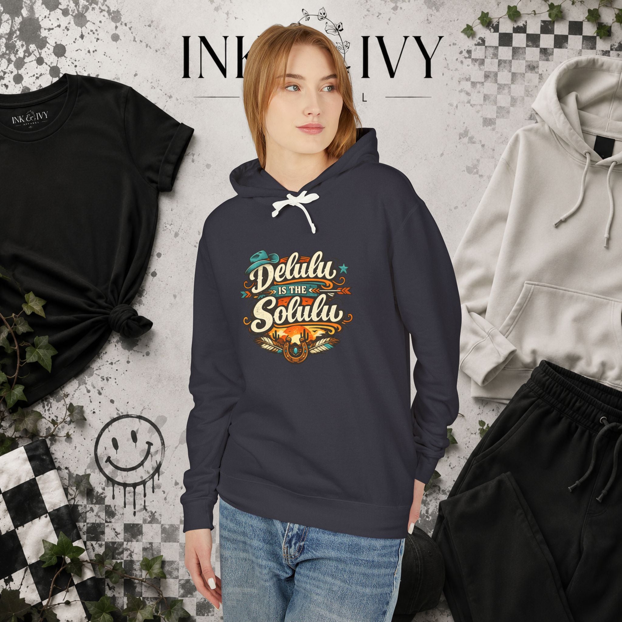 Retro 'Delulu Is the Solulu' Hoodie Printify