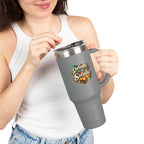 40oz Insulated Travel Mug – 'Delulu in the Solulu' Printify