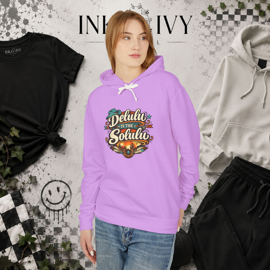 Retro 'Delulu Is the Solulu' Hoodie Printify