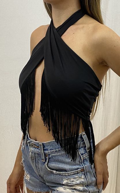 Cheyenne's Fringe Halter Top Wild Cactus Boutique