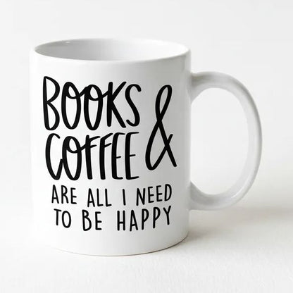 Book Lover Mug - Ceramic Coffee Mug for Book Club Gifts & Reader Gift Ideas 11 oz or 15 oz Joyful Moose