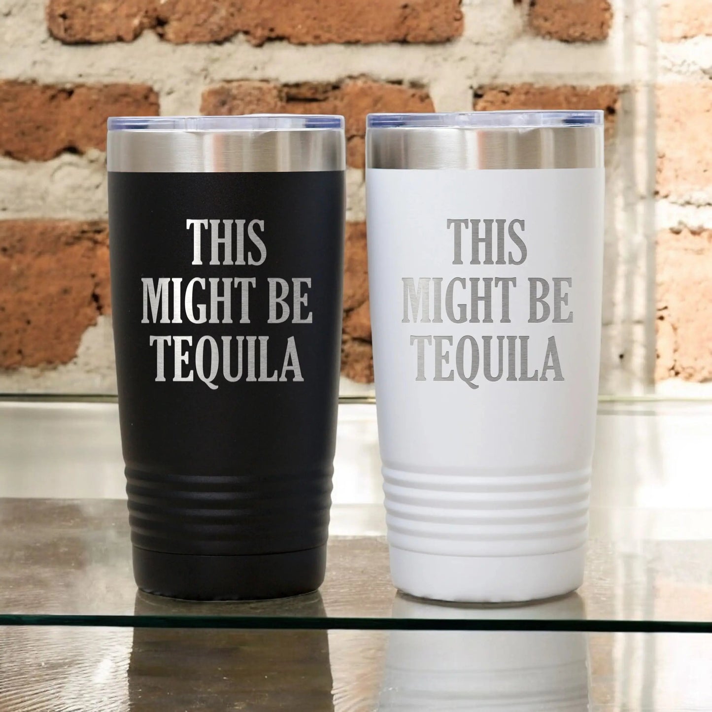 Vacuum Insulated Tumbler - Stainless Steel Travel Drink Mug With Laser Engraved Design Joyful Moose