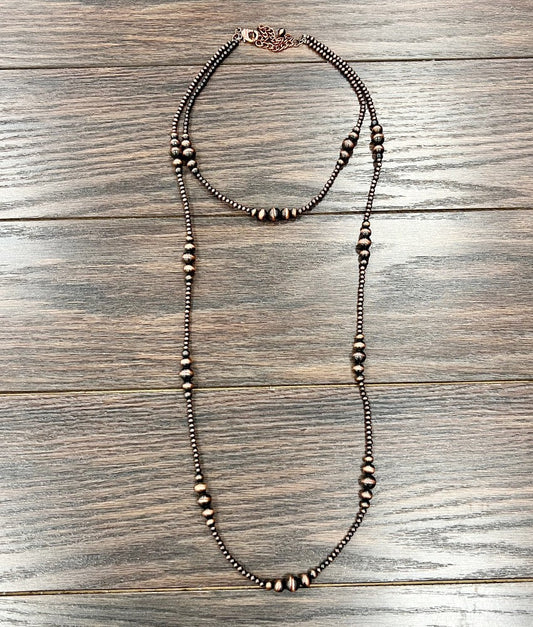 Copper Navajo Pearl Necklace Wild Cactus Boutique
