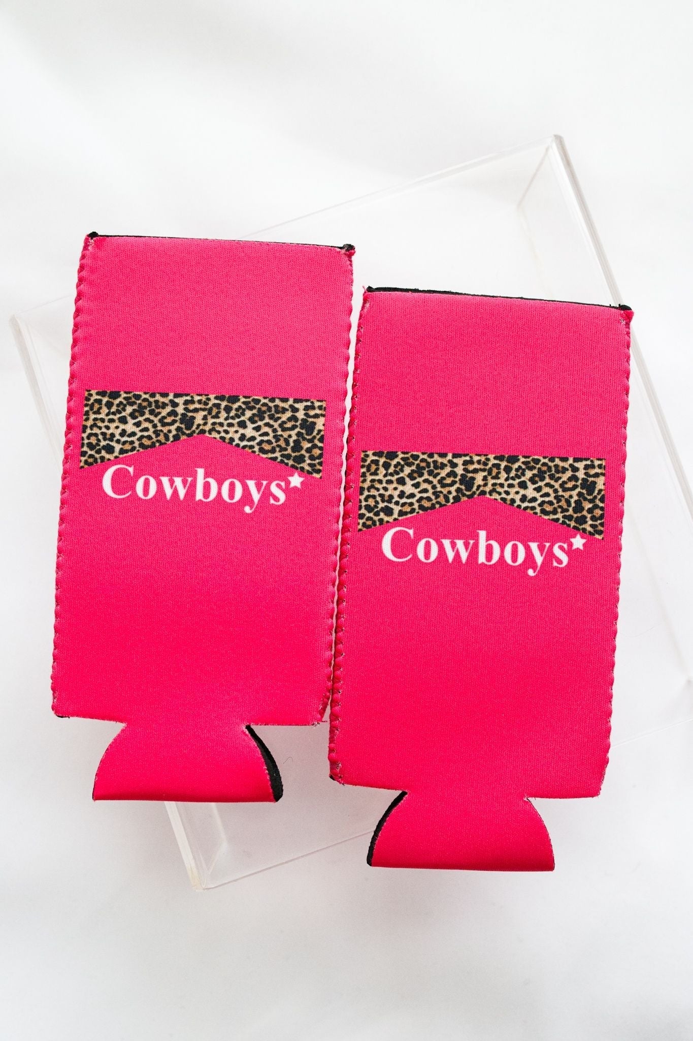PINK COWGIRLS/COWBOYS TALL COOZIE 2-PACK Wild Cactus Boutique