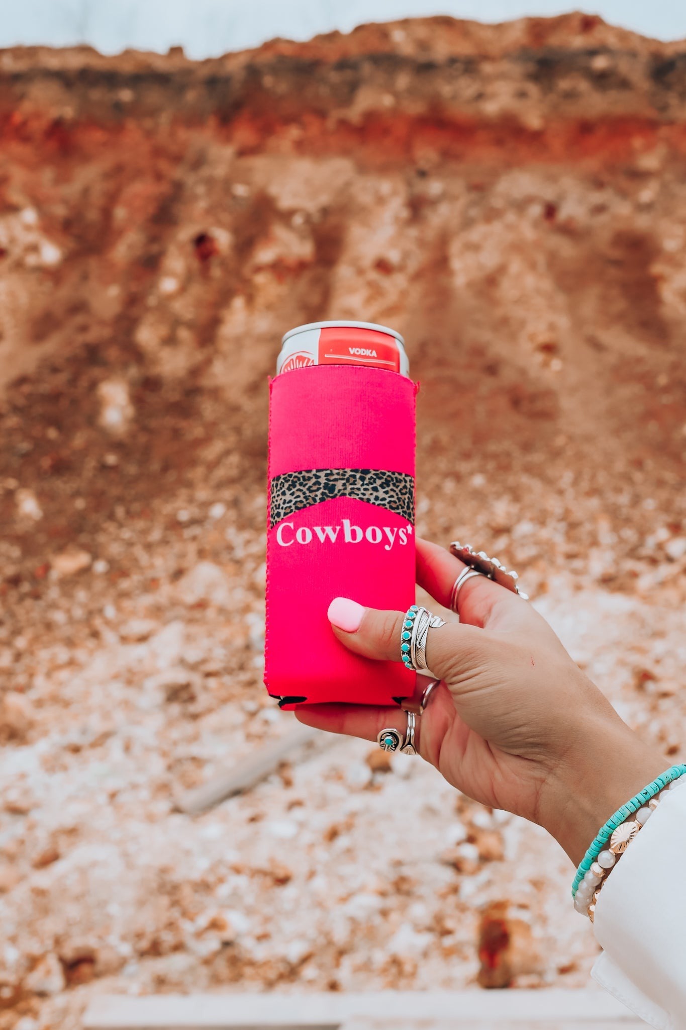 PINK COWGIRLS/COWBOYS TALL COOZIE 2-PACK Wild Cactus Boutique