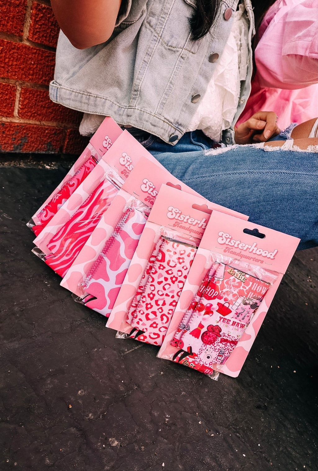 PINK COW PRINT TALL COOZIE 2-PACK Wild Cactus Boutique