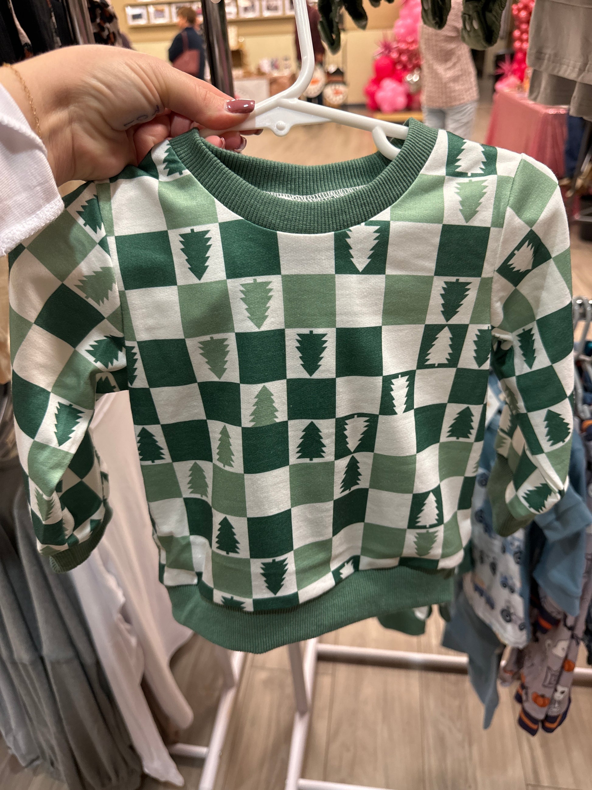 Checkered Pine Jogger Set Thread & Co. Boutique, LLC