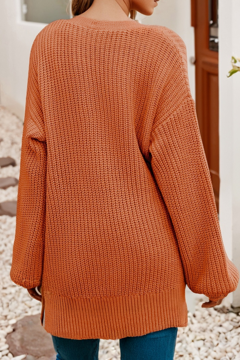 Button Front V Neck Chunky Cardigan Thread & Co. Boutique, LLC