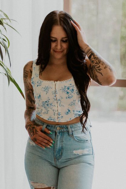 Sophia's Floral Crop Top Wild Cactus Boutique