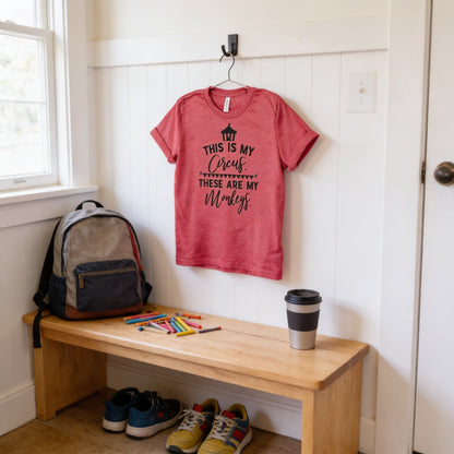 Funny Mom Shirt - Cute Mom Tee With Humorous Circus Monkeys Quote Joyful Moose