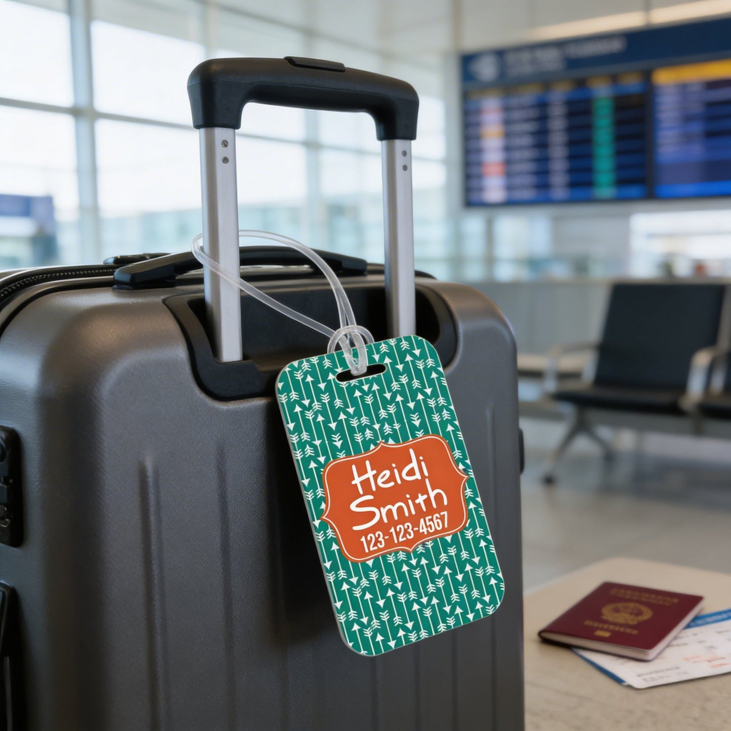 Custom Bag Tag - Monogram Backpack Name Tag - Personalized Diaper Bag Tag -  Luggage Tag - Monogram Luggage Bag Tag Joyful Moose
