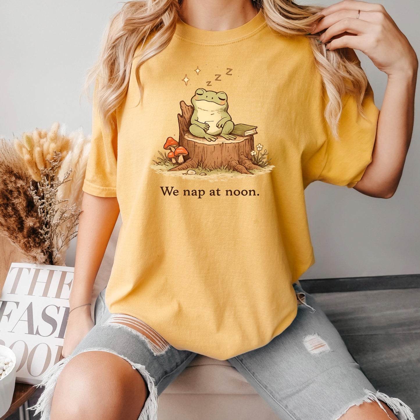 Whimsical Frog Shirt – Cute Frog Shirt With We Nap At Noon Tee, Cozy Cotton Joyful Moose