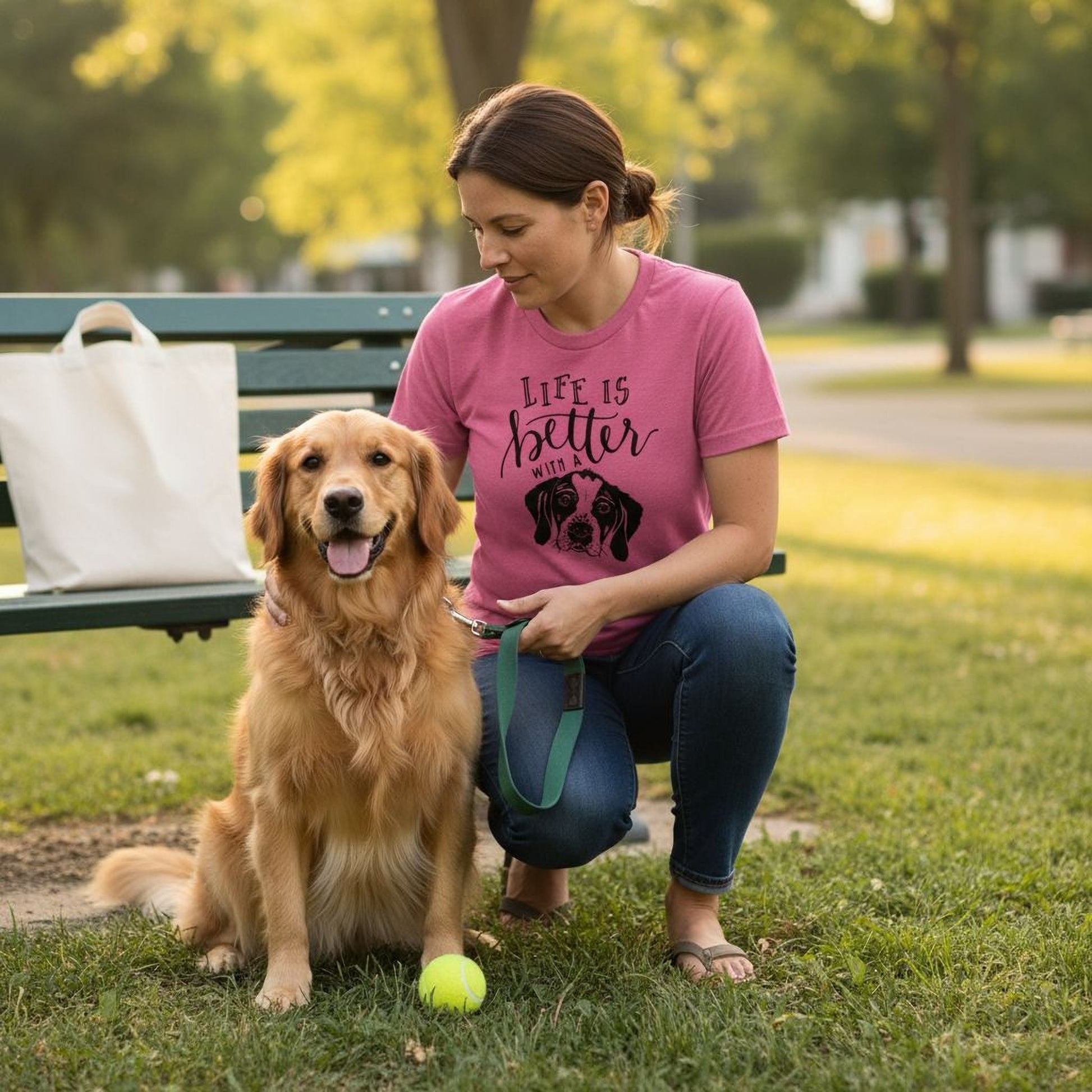 Dog Mom Tshirt – Cute Dog Mom Gift | Soft Cotton Bella Canvas Shirt Joyful Moose