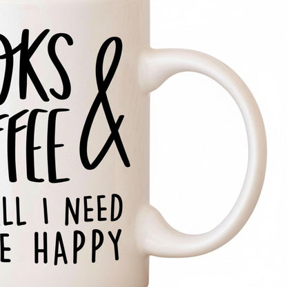 Book Lover Mug - Ceramic Coffee Mug for Book Club Gifts & Reader Gift Ideas 11 oz or 15 oz Joyful Moose