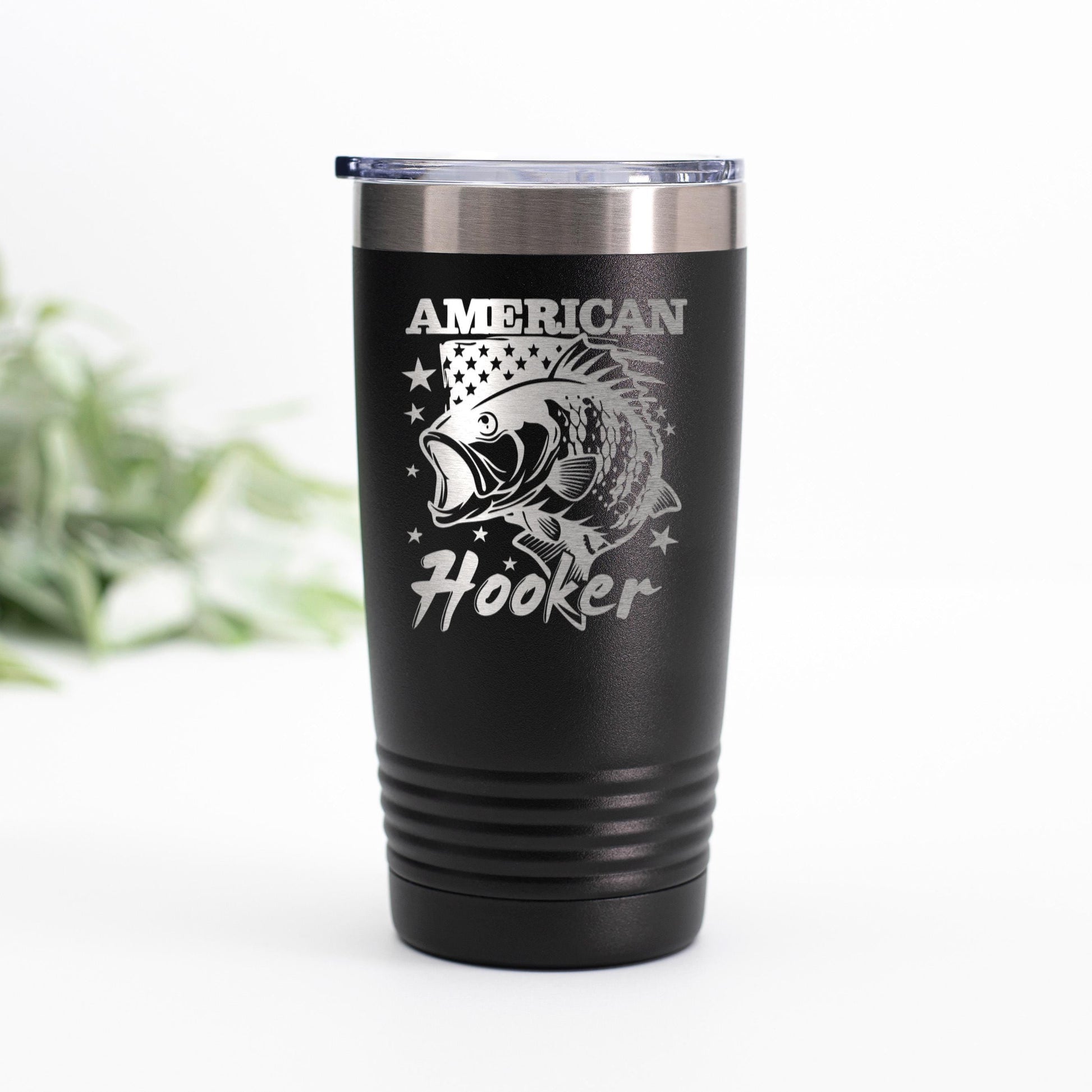 Funny Fishing Tumbler | Insulated Stainless Steel Coffee Mug With Spill Resistant Lid Joyful Moose