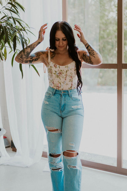Isabella's Floral Corset Crop Top Wild Cactus Boutique