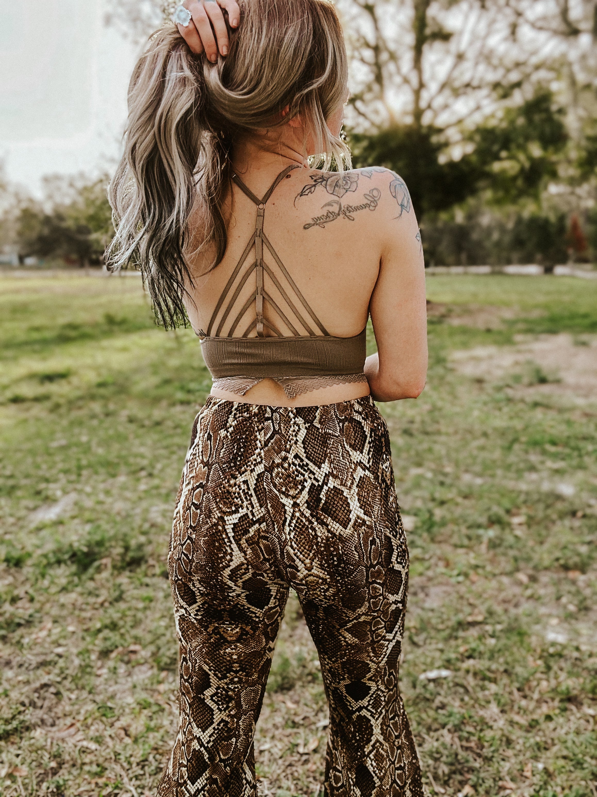 Light Of The Moon Crochet Trim Bralette - Mocha Wild Cactus Boutique