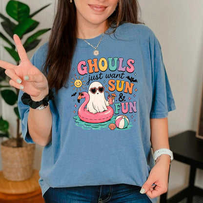 Summerween Shirt - Retro Spooky Beach Tee | Pastel Goth Halloween Summer Top Joyful Moose