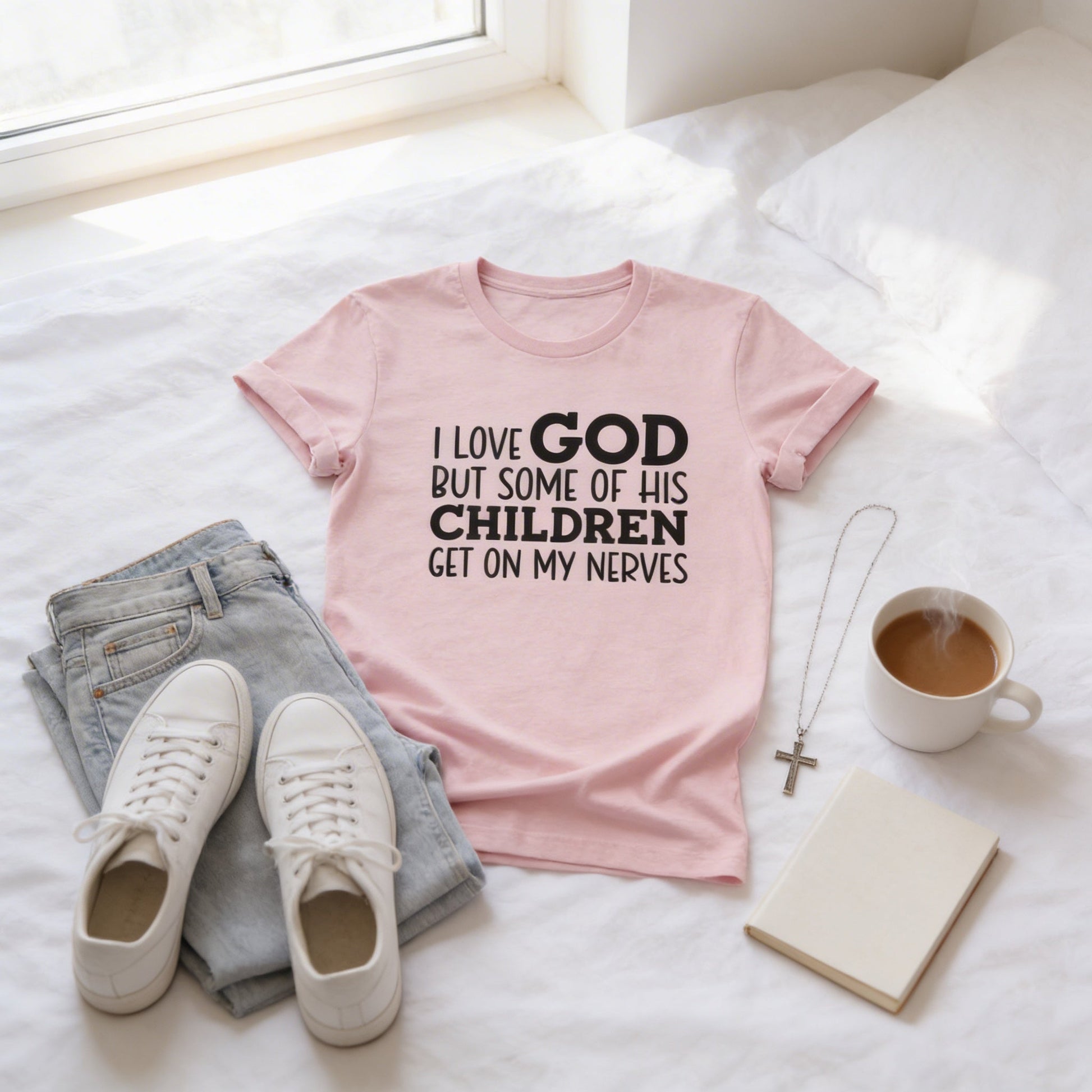 Funny Shirts For Women - Comfy Cotton Bella Canvas Tees With Sassy Saying Joyful Moose