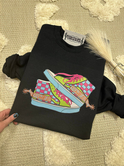 Neon off the wall Western Graphic Tee/Crew Pullover Wild Cactus Boutique