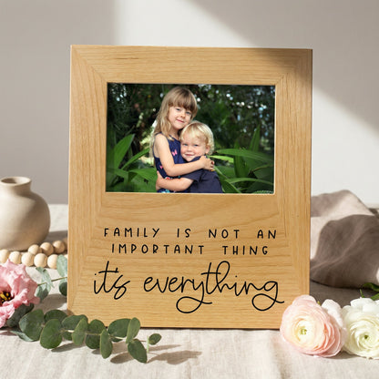 Photo frame Gift for Mom - Family Quote Wood Picture Frame Mother's Day Gift Joyful Moose