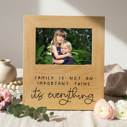 Photo frame Gift for Mom - Family Quote Wood Picture Frame Mother's Day Gift Joyful Moose
