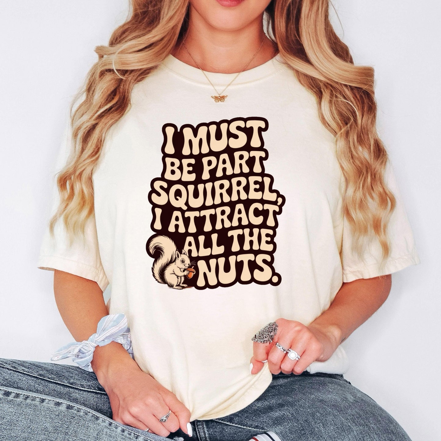 Comfort Colors Tee - Funny Squirrel Shirt With Cute Illustration | Relaxed Fit Casual Women T-Shirt Joyful Moose