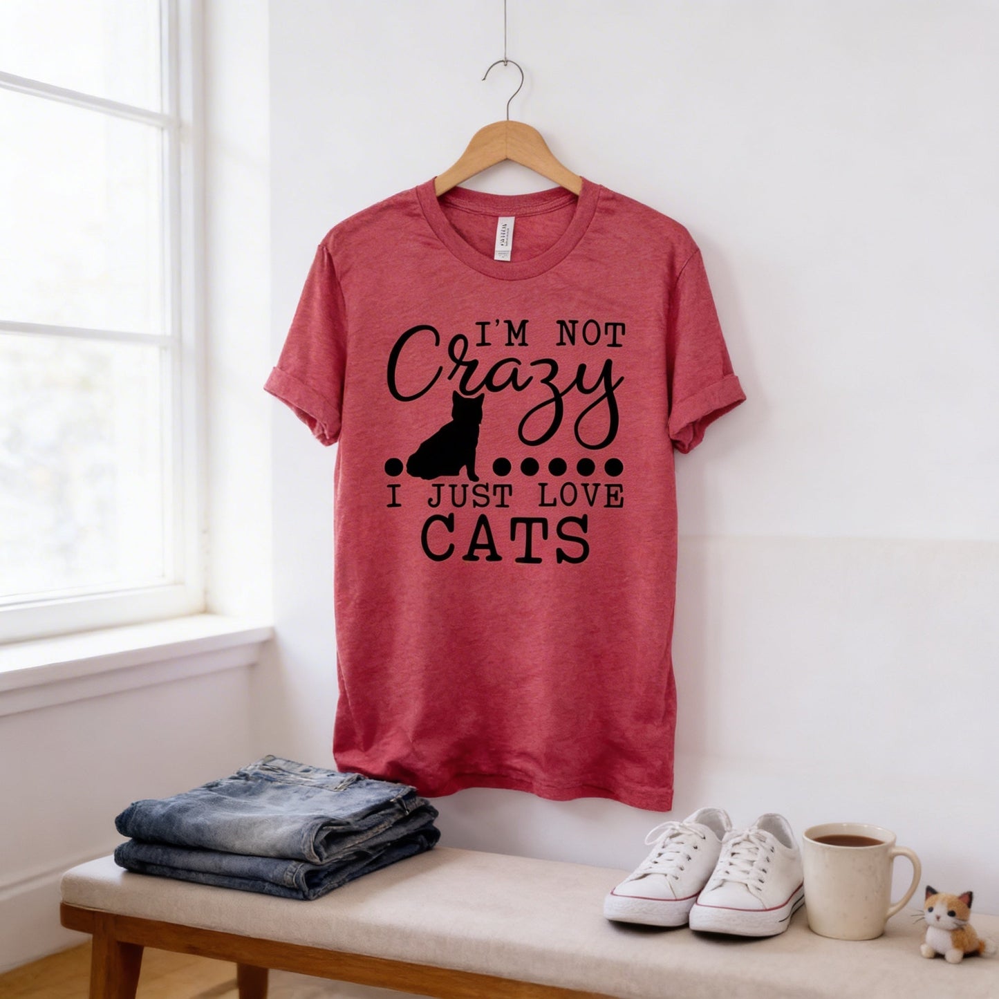 Funny Cat Shirt - Cute Cat Graphic Tee | Soft Cotton Bella Canvas T-Shirt Joyful Moose
