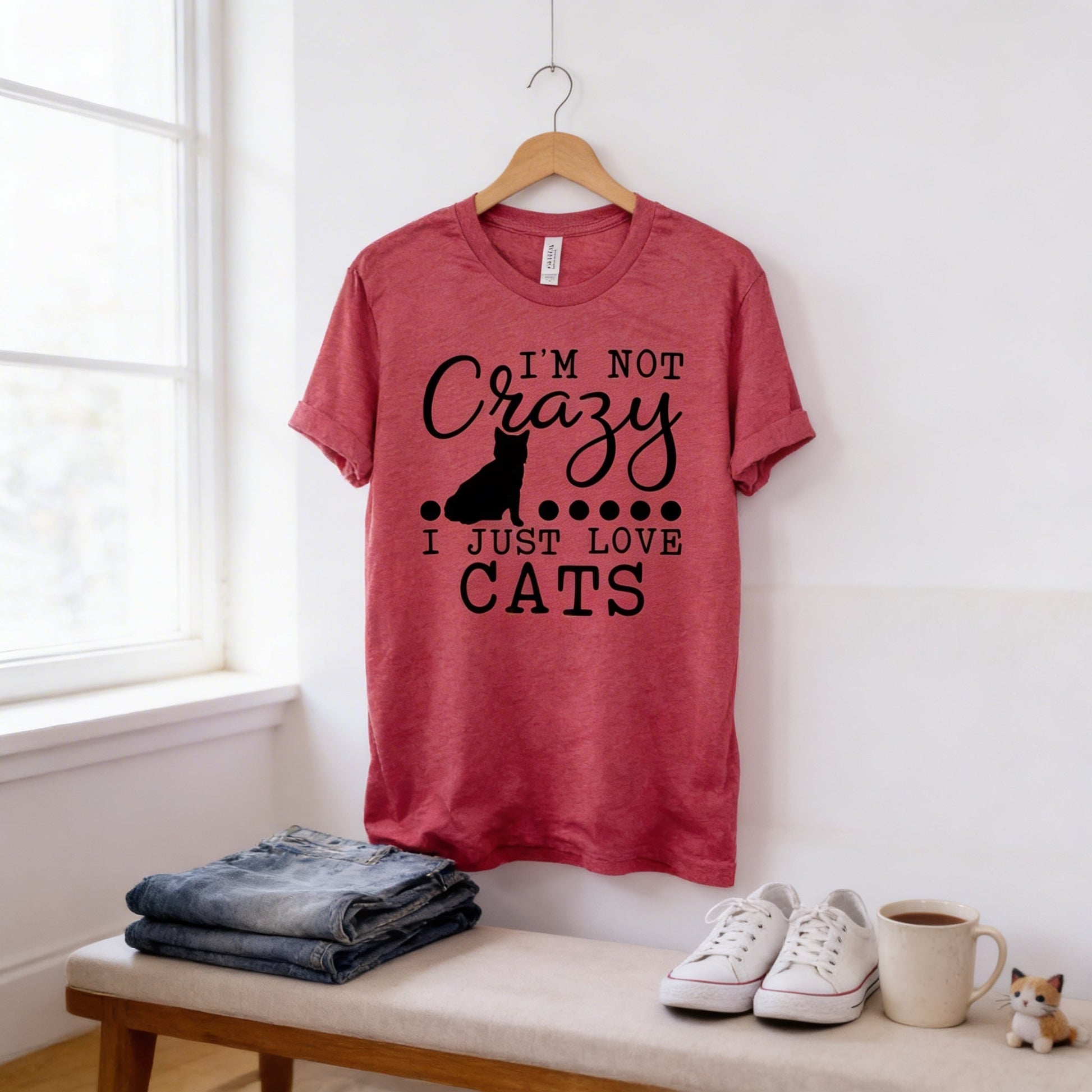 Funny Cat Shirt - Cute Cat Graphic Tee | Soft Cotton Bella Canvas T-Shirt Joyful Moose