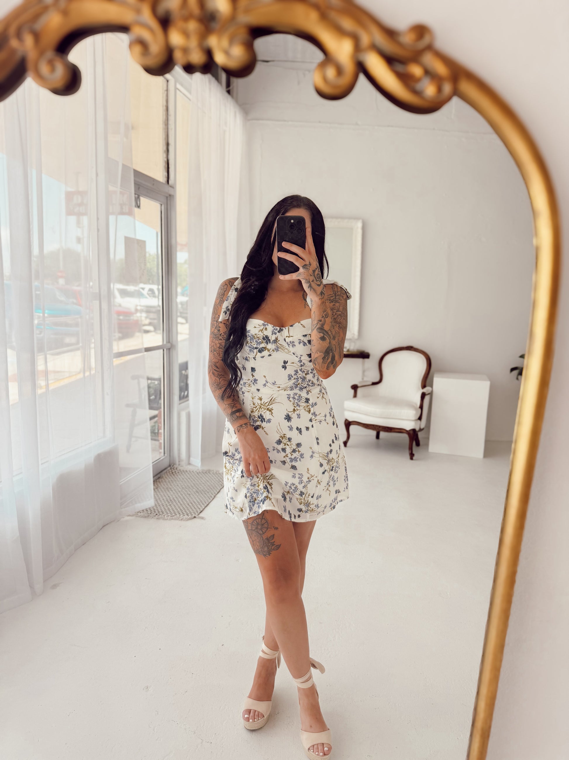Floral Prairie Tie Dress Wild Cactus Boutique