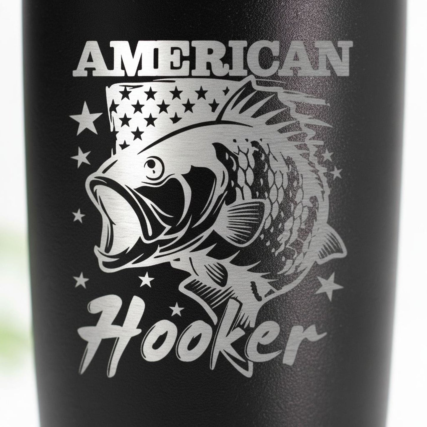 Funny Fishing Tumbler | Insulated Stainless Steel Coffee Mug With Spill Resistant Lid Joyful Moose