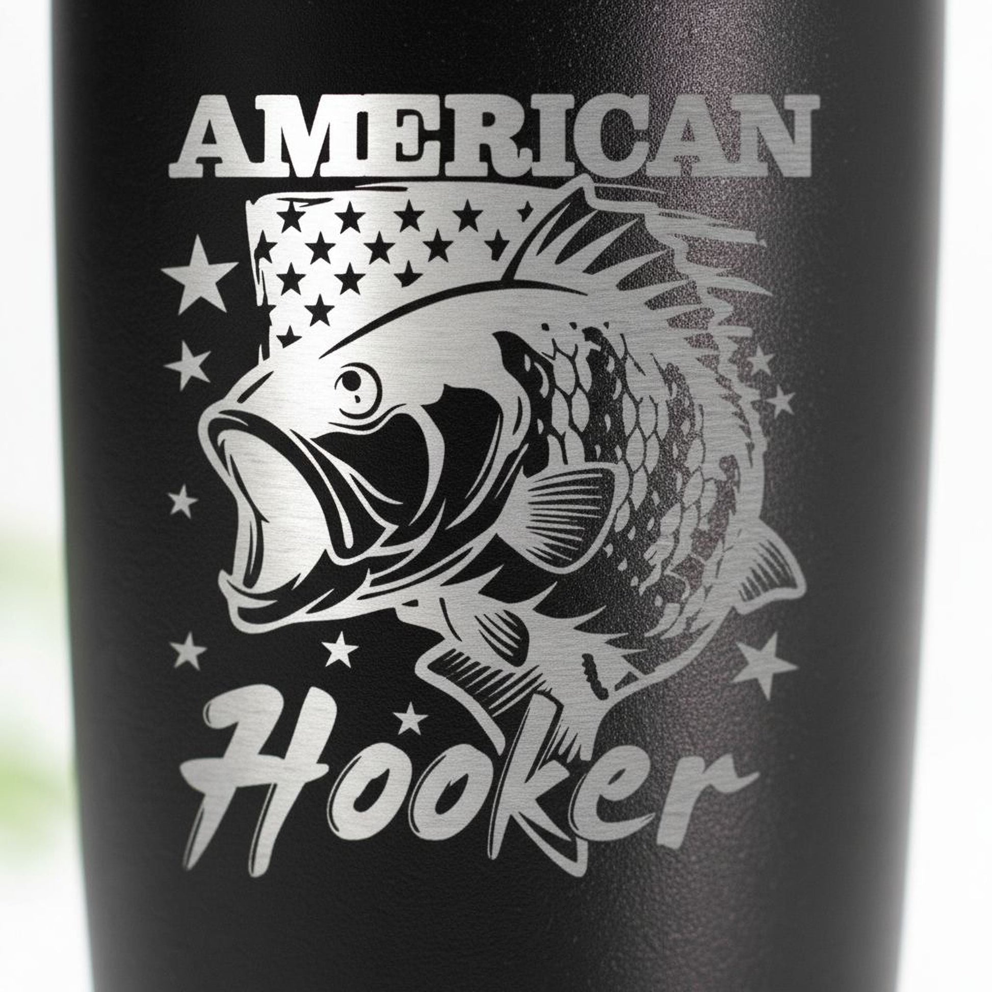 Funny Fishing Tumbler | Insulated Stainless Steel Coffee Mug With Spill Resistant Lid Joyful Moose