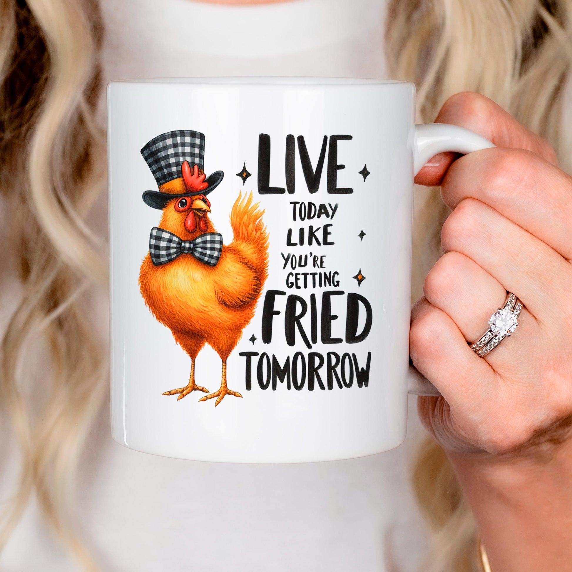 Funny Chicken Mug - Ceramic Coffee Cup With Playful Chicken Design & Humor Joyful Moose
