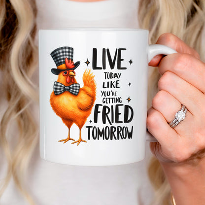 Funny Chicken Mug - Ceramic Coffee Cup With Playful Chicken Design & Humor Joyful Moose