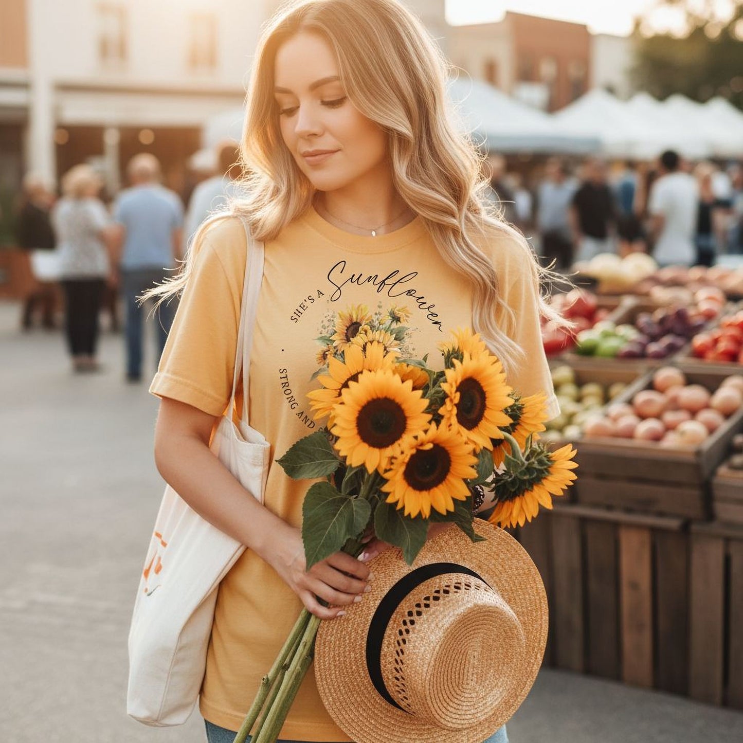 Sunflower Graphic Tee – Comfort Colors Shirt | Retro Boho Style, Soft Cotton Joyful Moose