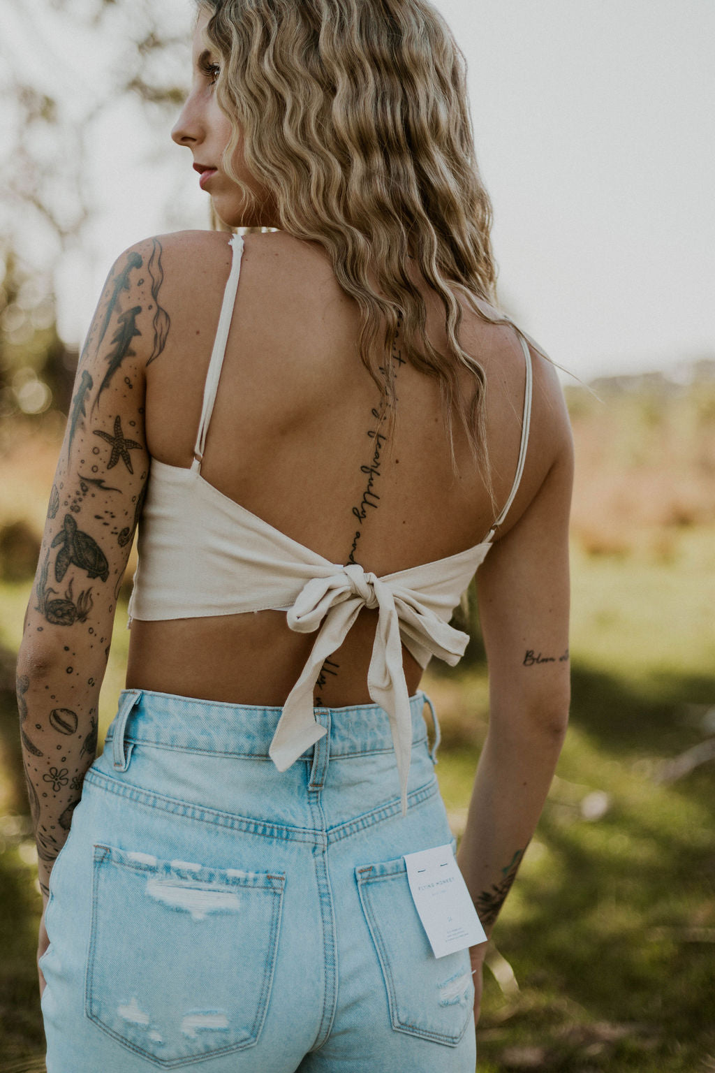 Morgan Lace Tie Top Wild Cactus Boutique