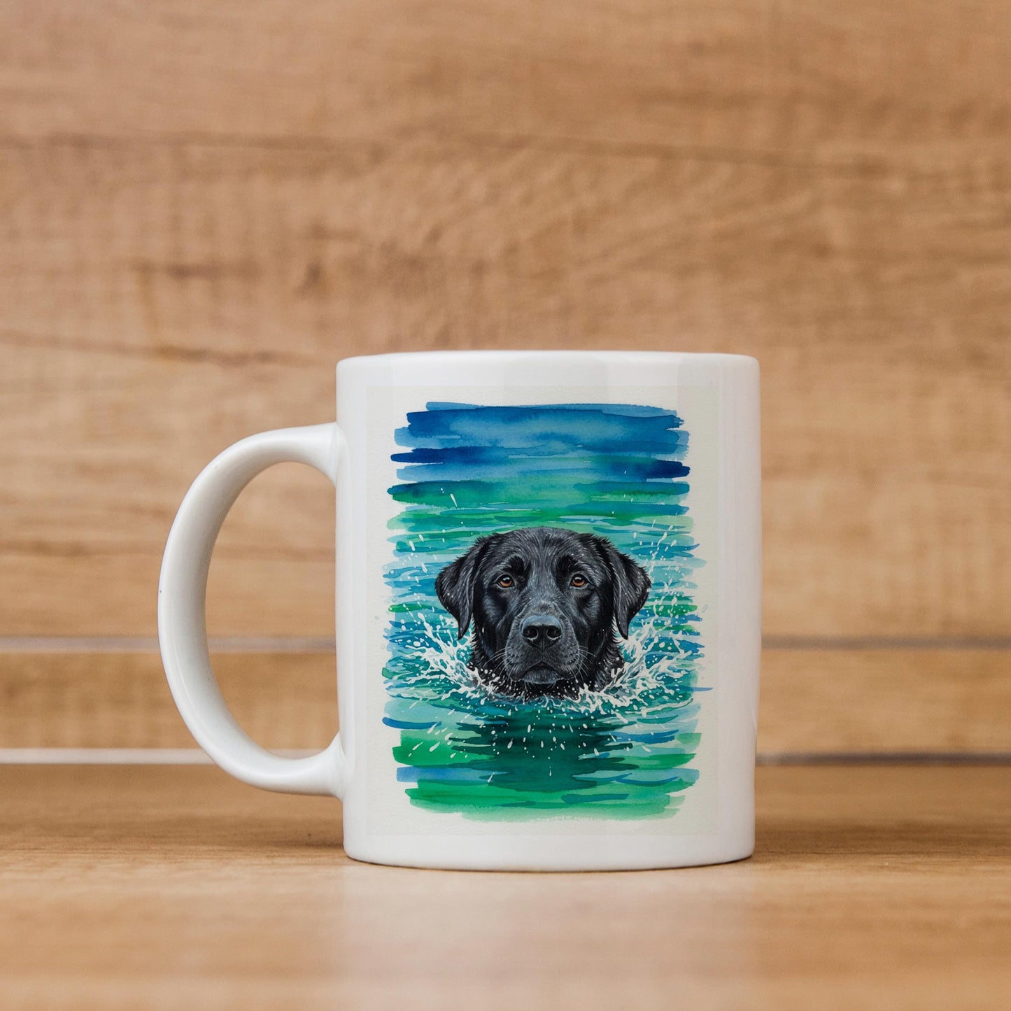 Black Labrador Mug - Watercolor Dog Lover Coffee Cup | Lab Owner Gift Joyful Moose