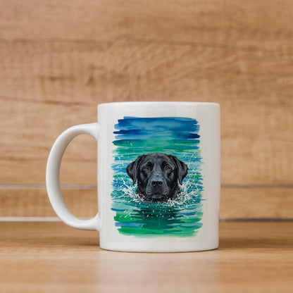 Black Labrador Mug - Watercolor Dog Lover Coffee Cup | Lab Owner Gift Joyful Moose