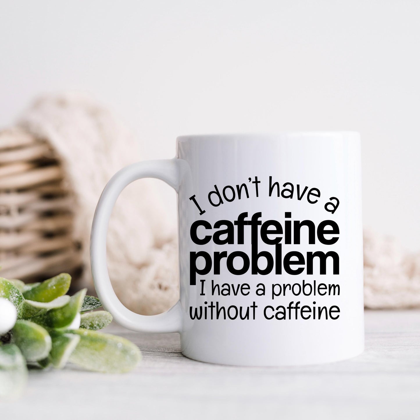 Funny Caffeine Mug - Sarcastic Coffee Cup | Coffee Lover Gift, Dishwasher Safe Joyful Moose