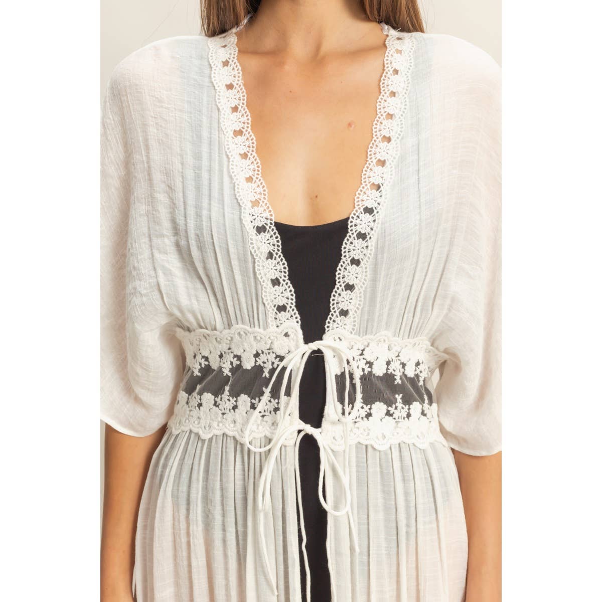 Boho Breeze Lace Long Duster Wild Cactus Boutique