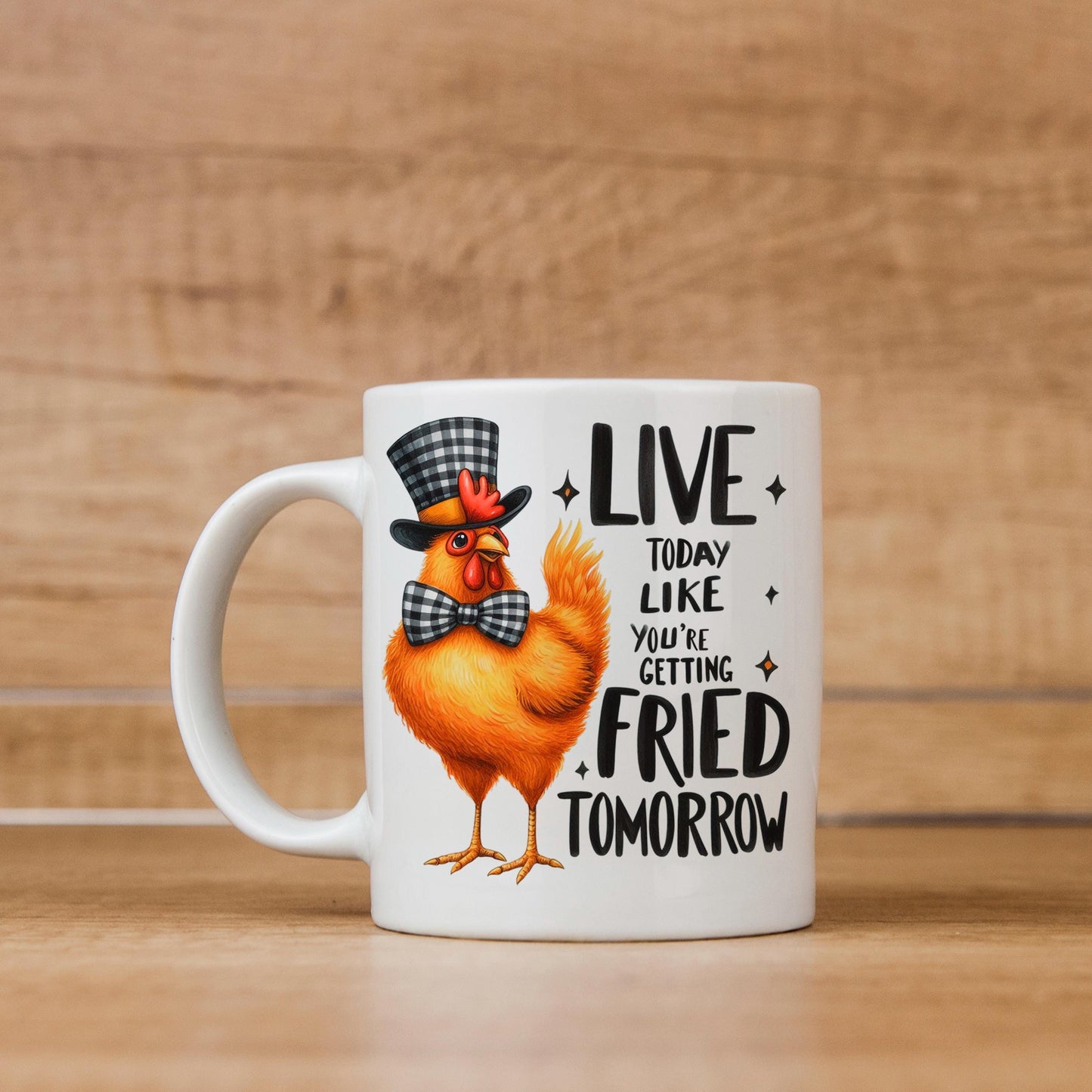 Funny Chicken Mug - Ceramic Coffee Cup With Playful Chicken Design & Humor Joyful Moose