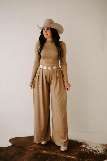 Catalina's Taupe Pant Set Wild Cactus Boutique