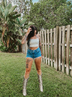 Morgan Lace Tie Top Wild Cactus Boutique
