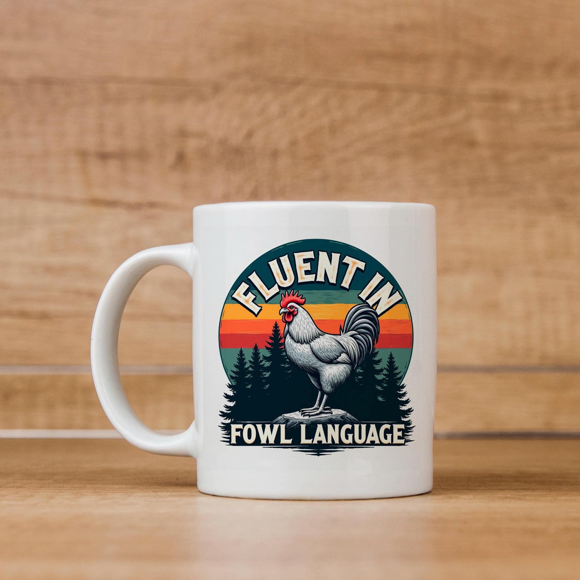 Funny Chicken Coffee Cup - Farm Humor Mug With Rooster Design | Ceramic, Dishwasher Safe Joyful Moose
